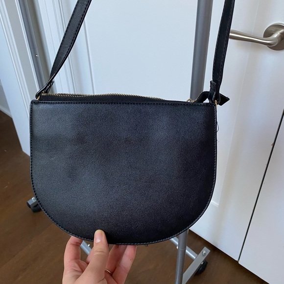 LINEA Leather Crescent Crossbody Handbag - Picture 1 of 10